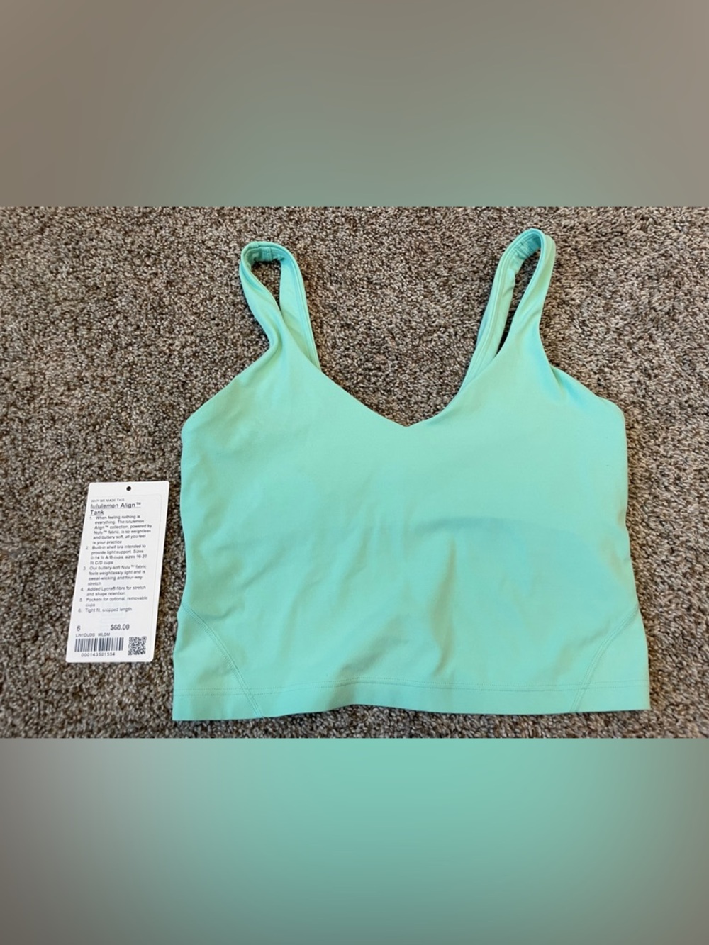 lululemon athletica wild mint align top